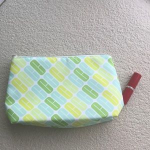 NWT CLINIQUE MAKEUP BAG AND LIPSTICK!!